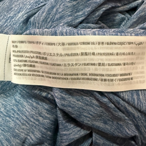 Blue Heathered Short Sleeve Hoodie Abercrombie - Picture 5 of 6